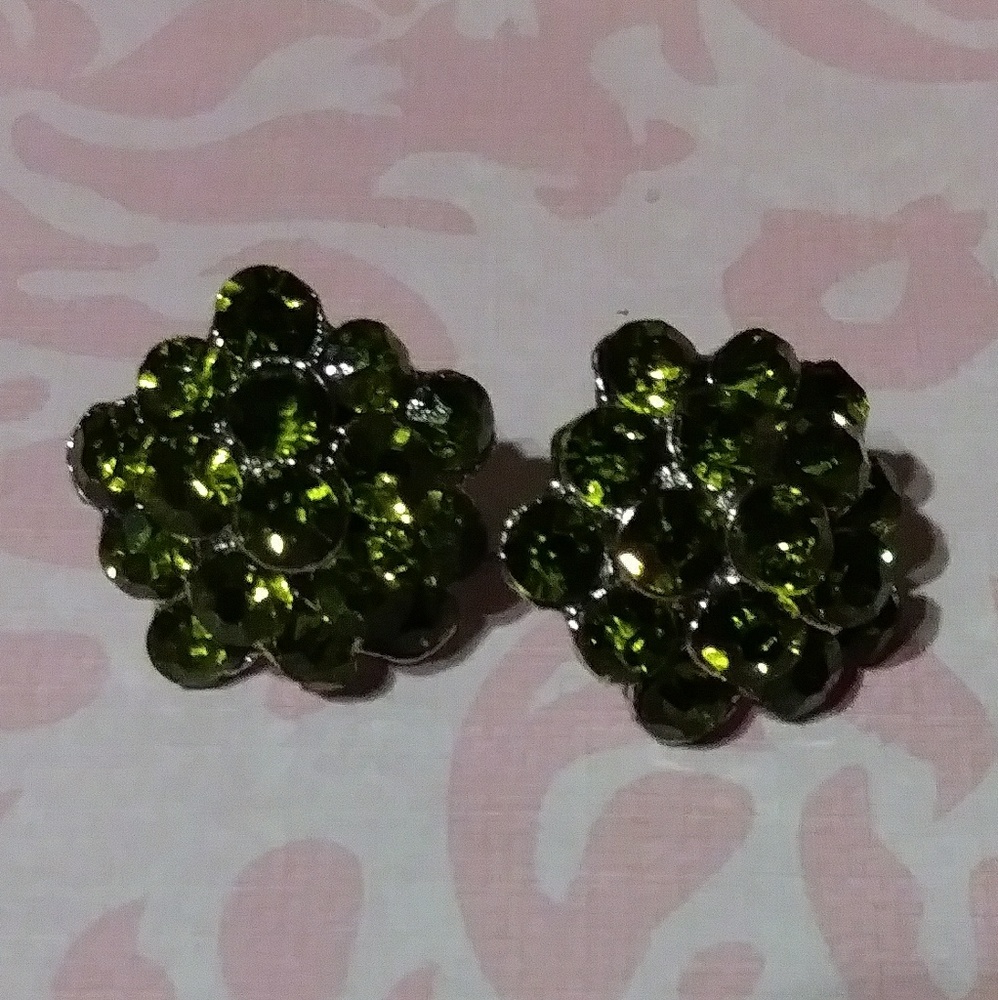 Green vintage studs